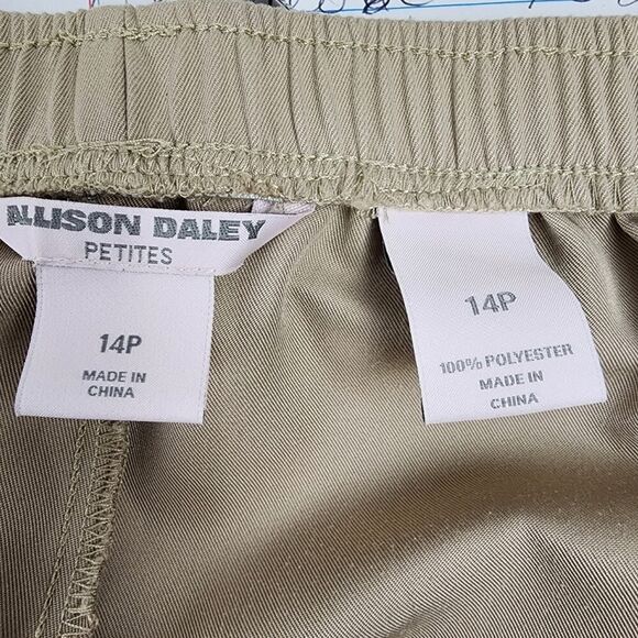 Allison Daley Cropped Capri Pants Tan Size 14p - Picture 3 of 9